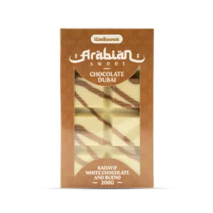 iConiksweet – Tablette de Chocolat Dubai - Kayadif Chocolat blanc & Bueno – 12x200g